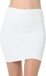 [Trendy Street] Basic Double-Layer Cotton Simple Stretchy Tube Pencil Mini Skirt