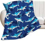 [yowecso] Sharks Blanket for Girl Boy Sharks Throw Blanket Super Soft Fleece Flannel Cozy Plush Fuzzy Sea Sharks Kid Gifts for Sharks Lovers for Couch Sofa Bed 60"x50"