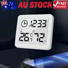 Digital Thermometer Humidity Meter with Clock LCD Display for Home Room