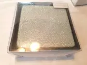Set of 6 Square Shimmer Coasters w/matching Holder Twinkle Collection NIB