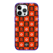 iPhone 14 Pro Max Impact Case Lucy Ajedrez Rojo