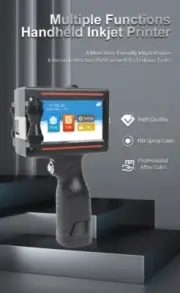 White color D-10 Handheld Inkjet printer 12.7mm high quality fast dry ink