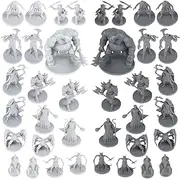 38 D&D Miniatures Fantasy Tabletop RPG Figures for Dungeons and Dragons, Pathfinder Roleplaying Games. 28MM Scaled Miniatures, 10 Unique Designs, Bulk Unpainted, Great for D&D/DND