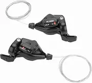 Aluminum Alloy 1 Pair Triple 3X7 8 9 Speed Bicycle Gear Shift Derailleur, Left Right Shifter, Cycling Accessories(Black)