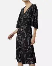 Witchery Dress Size 12 Print Ruched NWT