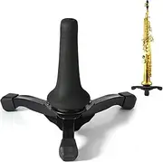 KESERLIG Portable Foldable Tripod Stand Holder with Protective Pad, Anti-Slip Sturdy Holder for Oboe, Flute, Clarinet, Straight Saxophone Wind Instrument