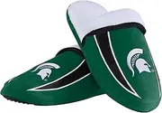 FOCO NCAA Michigan State Spartans Mens College Team Logo Sherpa Slide SlippersCollege Team Logo Sherpa Slide Slippers