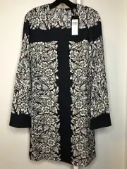 BCBG MAX AZRIA Dulchey Shift Mini Dress Long Sleeve Floral Navy XXS NWT $248.00