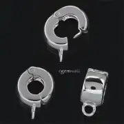 Sterling Silver Hinged Stopper European Charm Leather Cord Connector Bead #97469