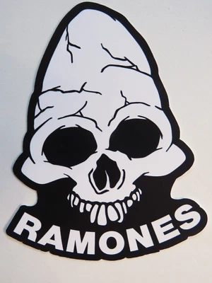 4" MUSIC STICKER: The RAMONES: New York Punk Band Formed in 1974 - Skeleton