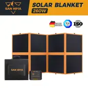 San Hima 12V 260W Folding Solar Blanket Flexible Blanket Kit Camping Charger
