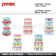 Pyrex 8pcs Glass lock Containers Food Storage + lid Hello Kitty Star Wars Micky