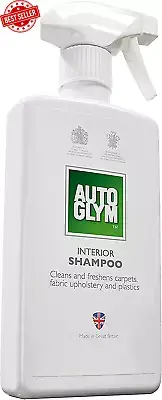 Interior Shampoo Cleaner 500ml | Safe for Car Carpet, Upholstery, Leather & Plas