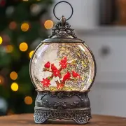 Christmas Snow Globe Lights, Light Up Snow Globe Cardinal Scene, Music Flashi...