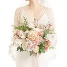 Ling's Moment Blush Pink Wedding Bouquets for Bride, Blush and Cream Bridal B...