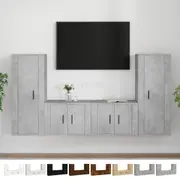 TV Cabinet Set 4 Piece Wall TV Stand Entertainment Unit Engineered Wood vidaXL