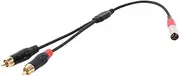 ROBAUN 1PC 3PIN 4PIN 5PIN Mini Male/Female to Dual Male Y-Splitter Cable, Mini to 2 Cable(2RCA-Mini M 5P-RD,0.5M)