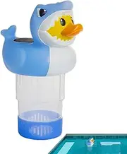 Solar Pool Chlorine Floater - Smart Floating Pool Chlorine Dispenser,Chlorinator Dispenser Large Capacity Night Light for Outdoor Spa Tub Decor