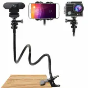 21inch Webcam Stand Flexible Arm Desk Gooseneck Mount Stand F Cell Phone Holder