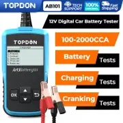 TOPDON AB101 Car Battery Load Tester Checker Cranking Charging For AGM Lead-Acid