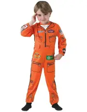 Rubies Dusty Planes Flight Suit Fancy Dress Up Costume in Orange