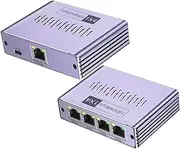 LAN Splitter 1 to 4, LAN Splitter 1 to 4 Gigabit Network Splitter 1000 Mbps LAN Switch 4 Port Ethernet Splitter 1 to 4 for Computer, Hub, Switch, Router, ADSL, Digital TV, Work Simultaneously