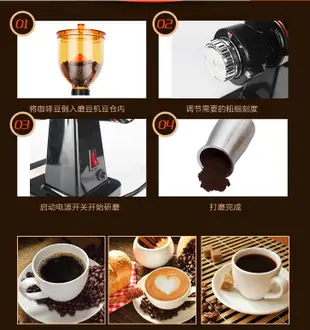 110V磨豆機 咖啡磨豆機 8檔調節電動磨豆研磨機帶防跳豆倉 小型研磨器 磨粉機 粉碎機 咖啡機 (7折)