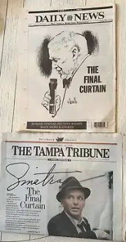 NEW YORK DAILY + TAMPA TRIBUNE: Frank Sinatra The Final Curtain BN In CS FS