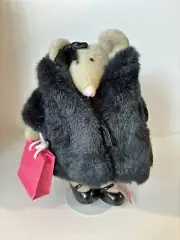 Rare 1990 NABCO Plush City Mouse On Stand • New W/Tag
