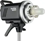 GUYOS MS300 Studio Flash Strobe Light Monolight 300Ws Max. Power Built-in 2.4G Wireless X System GN58 5600K with 150W Modeling Lamp Bowens Mount for Indoor Studio Product Photo Portrait