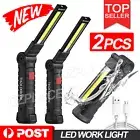 USB Rechargeable COB LED Work Light Magnetic Hand Torch Inspection Flashlight AU