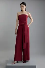 Tall Soft Tailored Colourblock Tailored Bandeau Jumpsuit
