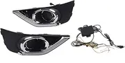 JIUYIN LED DRL Front Bumper Fog Light Fit For BR-V BRV 2015-2017 Day Daytime Running Lamp Light Driving Turn Signal Light Car DRL lights