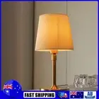 Portable Cordless Table Lamp USB Rechargeable Fabric Shade Desk Lamp (Gold) AU