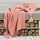 Knitted Tassel Sofa Cover Blanket Couch Throw Warm Office Nap Blankets Bedding