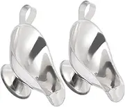 Cabilock Sturdy Stainless Steel Gravy Boat Set Metal Sauce Cup Mini Pitcher Sauce Container for Picnics Gravy Dispenser Dishwasher Safe