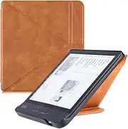 EBook Reader Protective Sleeves, Case for Kobo Libra H2O 7" EReader Premium PU Leather Multiangle Origami Stand Protective Cover with Auto Sleep Wake,Make Your Reading Easy (Color : Brown)