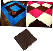 Kisangel Square Eva Crawling Mat Durable Floor Carpet for Playrooms Bedrooms and Exercise Easy to Clean Non Slip Design Coffee Color for Crawling and Play Activities
