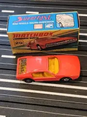 70 Matchbox Lesney Superfast #20 Lamborghini Marzal Orange Fluorescent Mint NOS