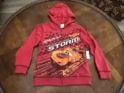 Disney Cars Lightning McQueen Red Hooded Jacket Taking the Race Storm Medium 7 8