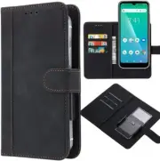 TCL 20 Pro 5G Universal Leather Wallet Movable Clip Case