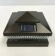 1/2/4/6/8/10/12Pc Solar Textured Copper 4"/5"/6" Wood&PVC Post Cap LED Light
