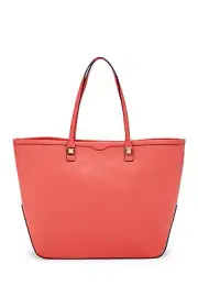 Rebecca Minkoff Everywhere Leather Orange BagTote Shoulder Bag in Tangelo $278
