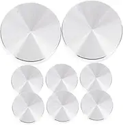 Cabilock 8pcs Round Aluminum Discs for Glass Tabletops Slip Adapter Discs Easy to Install for Tea Tables and Display Cabinets