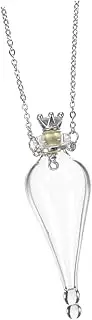 [BESPORTBLE] Mini Drifting Bottle Necklace Glass Pendant with Cork Lightweight Small Bottle Charm for Wedding Decor and Souvenirs Vintage Style Jewelry for Parties