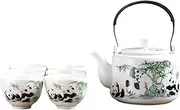 Panda Pattern Crockery Cup Tea Pot Set 1 Pot 6 Cups Tea Maker Set Kung Fu Tea Cup Set Tea Lovers