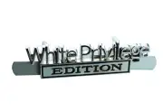 Front Grille White Privilege Emblem Badge Decal Sticker