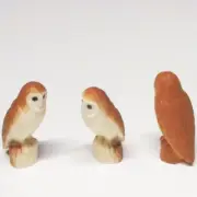 Doll House Shoppe Toy Barn Owl Set/3 11980 Micro-mini Miniature
