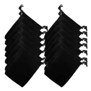 75PCS Black Drawstring Jewelry Pouch Drawstring Storage Bag Bracelet