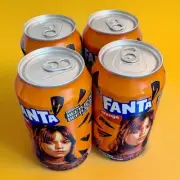 Beetlejuice Fanta Soda Orange Jenna Ortega Astrid New Limited Edition 4 Cans